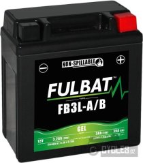 baterie 12V, YB3L-A/B GEL, 12V, 3Ah, 35A, bezúdržbová GEL technologie 98x56x110 FULBAT (aktivovaná ve výrobě)