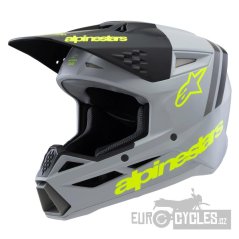 přilba S-M3 RADIUM, ALPINESTARS, dětská (šedá mat/žlutá fluo/černá) 2026
