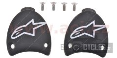 slidery paty pro boty SMX PLUS, ALPINESTARS (černé/bílé, pár)