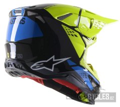 přilba SUPERTECH S-M8 FACTORY, ALPINESTARS (černá/žlutá fluo/modrá lesklá)