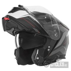 přilba N967 CONQUER, NOX (černá matná, bílá, červená) 2026