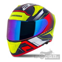 přilba Aero Drome, CASSIDA (modrá met./žlutá/oranžová/červená/bílá) 2026
