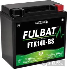 baterie 12V, YTX14L-BS GEL, 12V, 12Ah, 200A, bezúdržbová GEL technologie 150x87x145 FULBAT (aktivovaná ve výrobě)