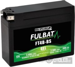 baterie 12V, YT4B-BS GEL, 12V, 2.3Ah, 40A, bezúdržbová GEL technologie 113x38x85 FULBAT (aktivovaná ve výrobě)