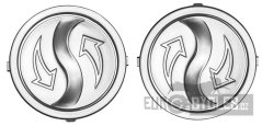 víčka mechanismu hledí pro přilby N915/N917/N301/N962/N682K, NOX (stříbrné, pár)