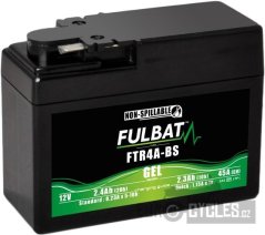 baterie 12V, YTR4A-BS GEL, 12V, 2.3Ah, 45A, bezúdržbová GEL technologie 113x48x85 FULBAT (aktivovaná ve výrobě)