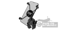 kompletní sestava držáku pro velké mobilní telefony X-Grip se "Snap-Link Tough-Claw" upínaním na řidítka, RAM Mounts