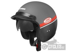 přilba Oxygen Jawa OHC, CASSIDA (šedá matná/červená/černá/bílá)