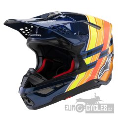 přilba SUPERTECH S-M10 edice TROY LEE DESIGNS, ALPINESTARS (modrá perleť/oranžová fluo/žlutá/červená) 2026