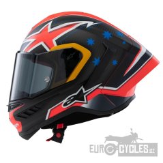 přilba SUPERTECH R10 limitovaná edice JACK MILLER, ALPINESTARS (matný karbon/červená/modrá/žlutá/bílá) 2025