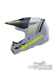 přilba S-M3 RADIUM, ALPINESTARS, dětská (šedá mat/žlutá fluo/černá) 2026