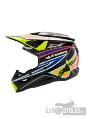 přilba S-M3 WURX, ALPINESTARS, dětská (černá/žlutá fluo/modrá/červená) 2026
