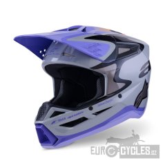 přilba S-M3 edice JETT LAWRENCE, ALPINESTARS, dětská (šedá/fialová/černá) 2026