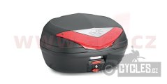 MONOLOCK TopCase, KAPPA (46L, černý nelakovaný + červená odrazka)