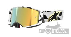 brýle SUPERTECH CORP, ALPINESTARS (bílá/zlatá, zrcadlové zlaté plexi) 2026