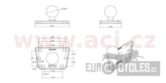 úchyt na nádržku brzdové kapaliny motocyklu, RAM Mounts