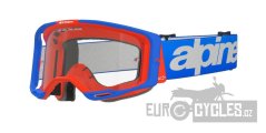 brýle VISION 8 WORDMARK, ALPINESTARS (modrá/oranžová, čiré plexi) 2025