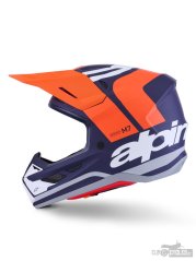 přilba SUPERTECH S-M7 CORE, ALPINESTARS (oranžová/modrá/bílá/matná) 2026