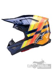 přilba SUPERTECH S-M10 edice TROY LEE DESIGNS, ALPINESTARS (modrá perleť/oranžová fluo/žlutá/červená) 2026