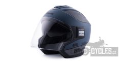 přilba SOLO, BLAUER (modrá matná, carbon, stříbrná)
