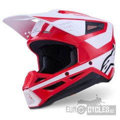 přilba S-M3 HEAT, ALPINESTARS (červená/bílá/černá) 2026