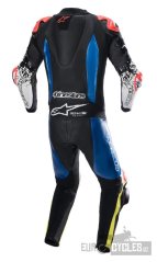 jednodílná kombinéza GP TECH 4, TECH-AIR kompatibilní, ALPINESTARS (modrá/žlutá fluo/červená fluo/černá/bílá)