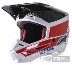 přilba S-M5 SPEED, ALPINESTARS (bílá/tmavá modrá/červená lesklá)