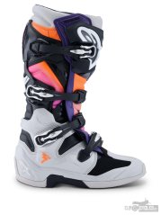 boty TECH 7, ALPINESTARS (černá/světle šedá/oranžová fluo/gradient) 2026