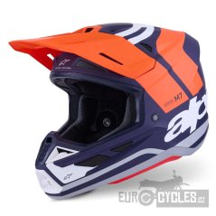 přilba SUPERTECH S-M7 CORE, ALPINESTARS (oranžová/modrá/bílá/matná) 2026