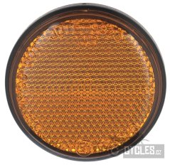 odrazka kulatá, Q-TECH (oranžová, průměr 60 mm)