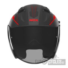 přilba N130 Myst, NOX (černá matná, červená) 2025