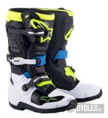 boty TECH 7 S, ALPINESTARS, dětské (černá/bílá/žlutá fluo/modrá) 2026