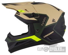 přilba Cross Cup 2 Napa, CASSIDA (písková/zelená/žlutá fluo/černá matná) 2026