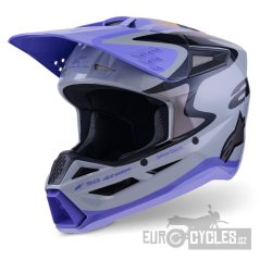 přilba S-M3 edice JETT LAWRENCE, ALPINESTARS (šedá/fialová/černá) 2026
