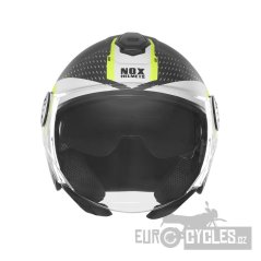 přilba N182 ROUND, NOX (černá matná, žlutá fluo) 2026