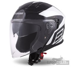 přilba Jet Tech Corso, CASSIDA (černá/bílá)