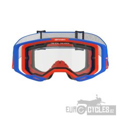 brýle VISION 8 WORDMARK, ALPINESTARS (modrá/oranžová, dvojité antifog čiré plexi) 2025