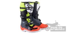 boty TECH 7 S, ALPINESTARS, dětské (šedá/červená fluo/žlutá fluo) 2026