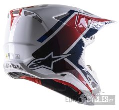 přilba SUPERTECH S-M10 CARBON META2, ALPINESTARS (bílá/červená/modrá lesklá)