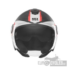 přilba N182 ROUND, NOX (černá matná, červená) 2026