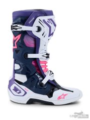 boty TECH 10, ALPINESTARS (bílá/fialová/modrá/růžová fluo) 2026
