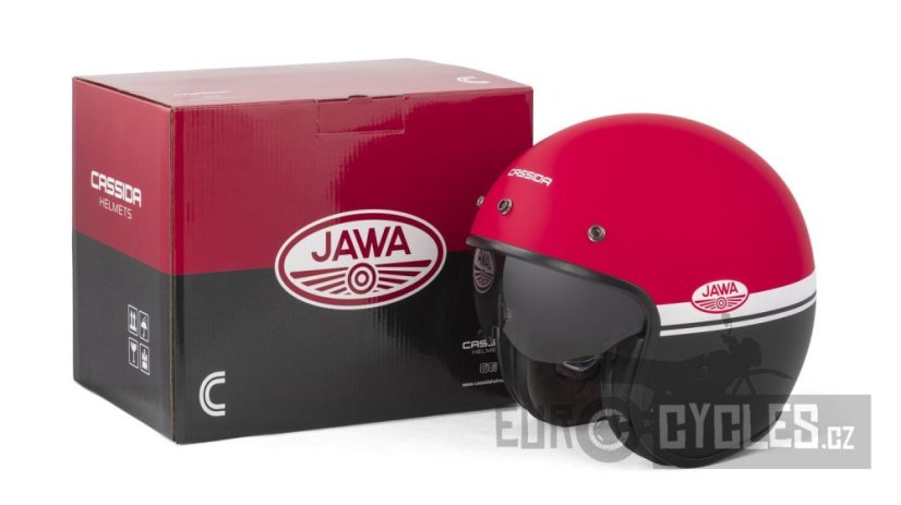 přilba Oxygen 2.0 Jawa OHC, CASSIDA (červená matná/černá/bílá) 2026
