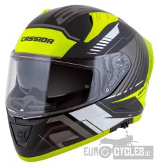 přilba Aero Drome, CASSIDA (černá/žlutá fluo/bílá/šedá) 2026