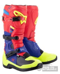 boty TECH 3, ALPINESTARS (červená/modrá/žlutá fluo/černá) 2026