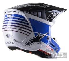 přilba S-M5 SPEED, ALPINESTARS (bílá/tmavá modrá/červená lesklá)