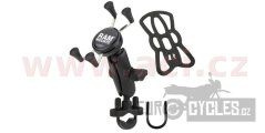 kompletní sestava držáku mobilního telefonu X-Grip s objímkou na řidítka, RAM Mounts