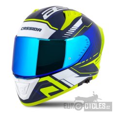 přilba Aero Drome, CASSIDA (modrá/žlutá fluo/světle modrá/bílá) 2026
