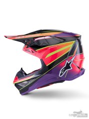 přilba SUPERTECH S-M10 ERA, ALPINESTARS (růžová/fialová/žlutá fluo) 2026