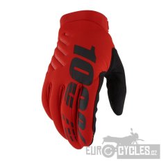 rukavice BRISKER, 100% - USA (červená)