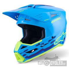 přilba S-M3 FORCE, ALPINESTARS (modrá/žlutá fluo) 2026
